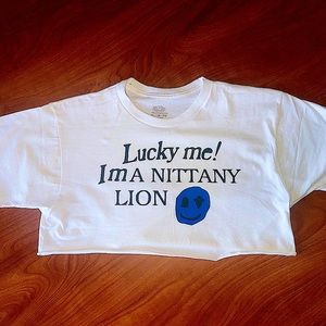 Kanye West Inspired PSU crop top😆 PENN STATE!( Can be made for any school )